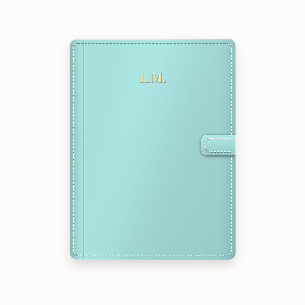 Initials Centered A5 Leather Binder