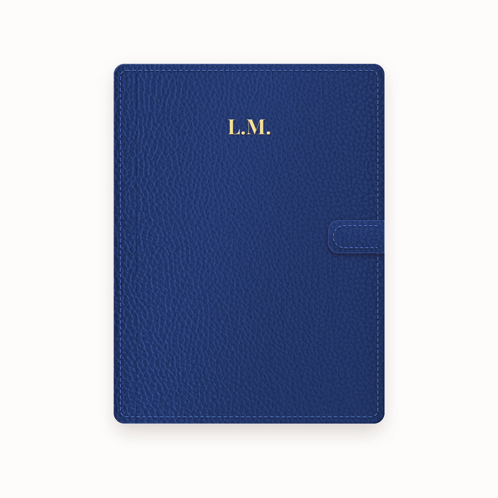 Initials Centered A5 Leather Binder