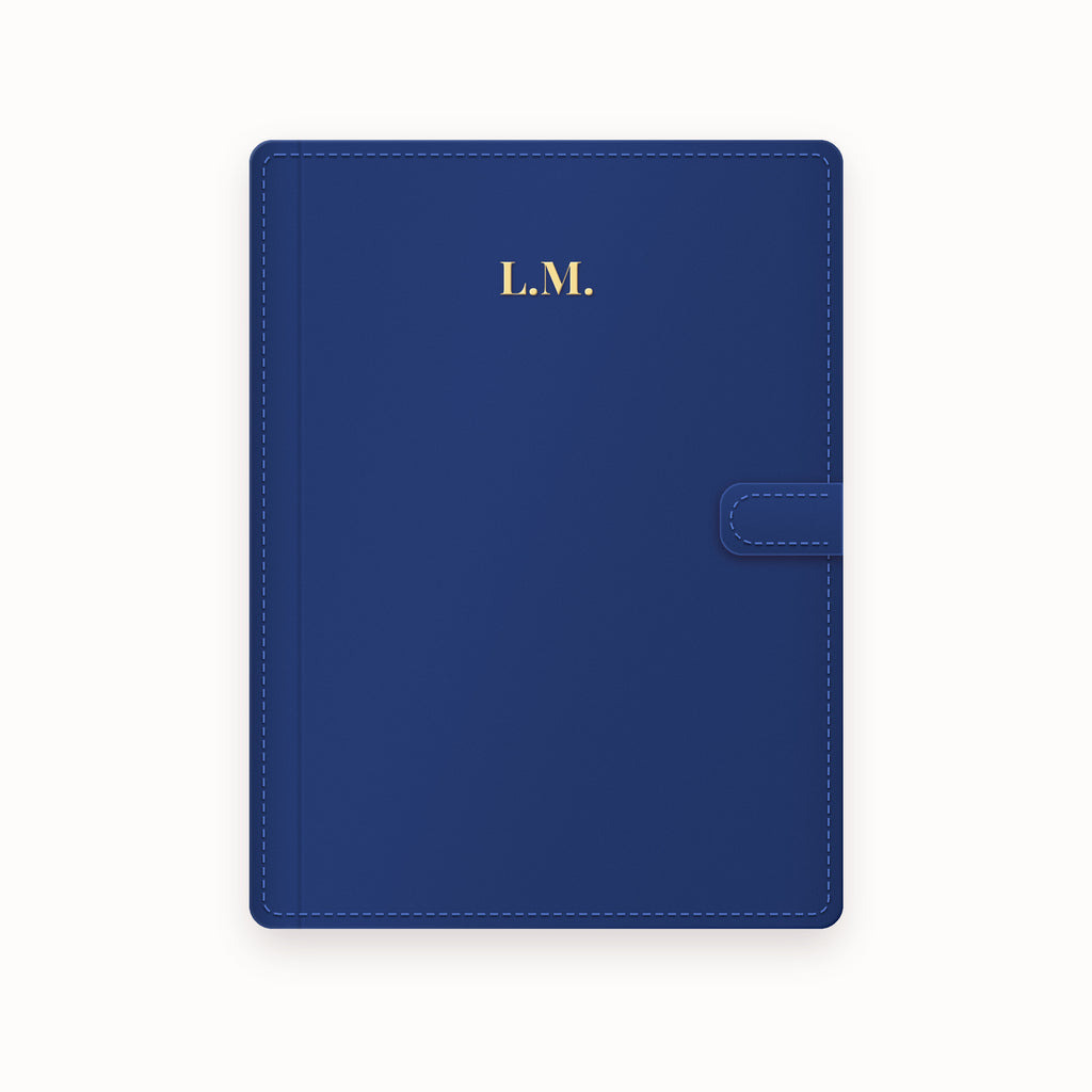 Initials Centered A5 Leather Binder