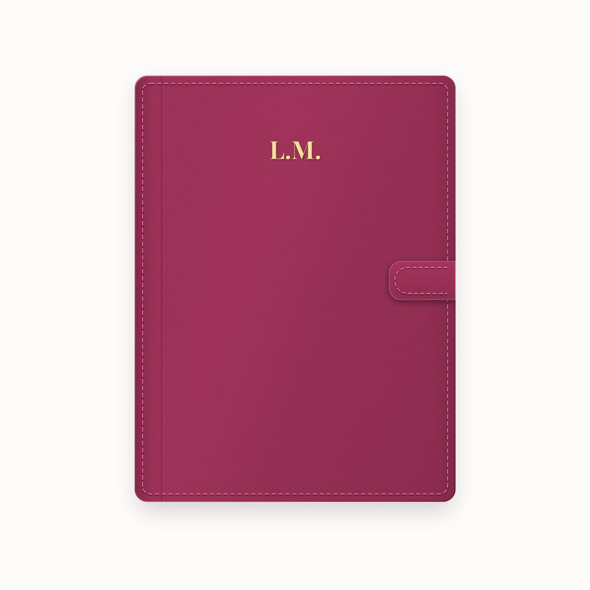 Initials Centered A5 Leather Binder