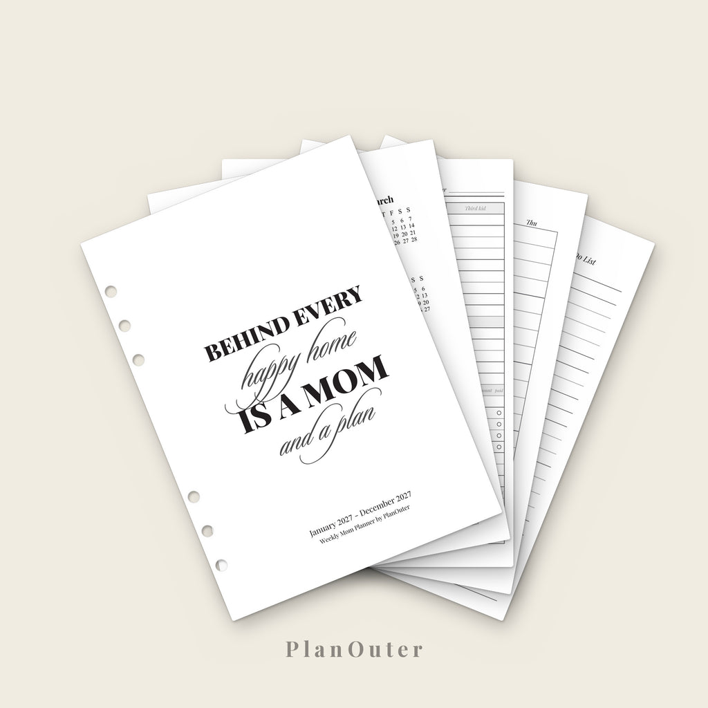 Mom Planner 2027 Insert