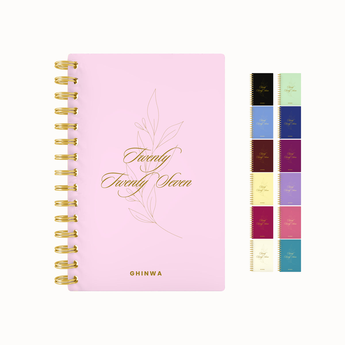 2027 script blooming foil weekly planner