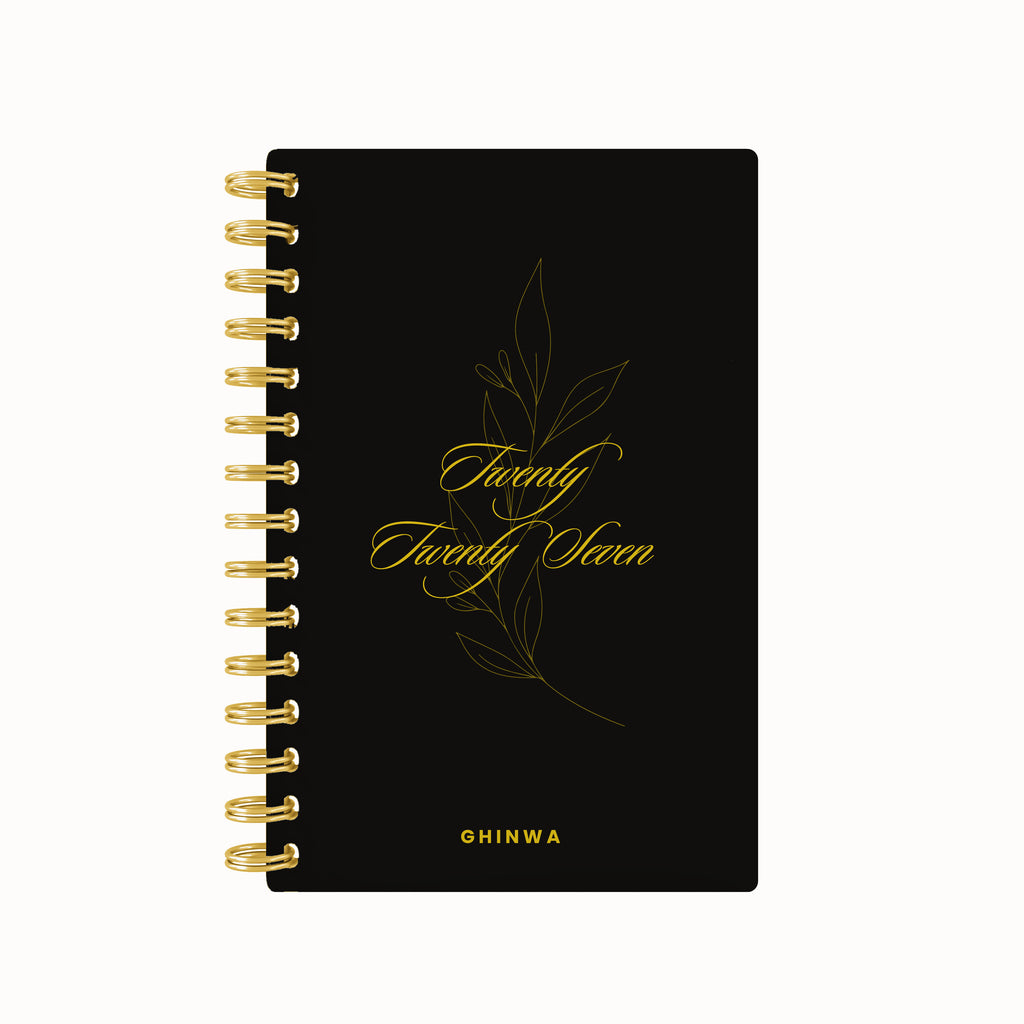 2027 script blooming foil weekly planner