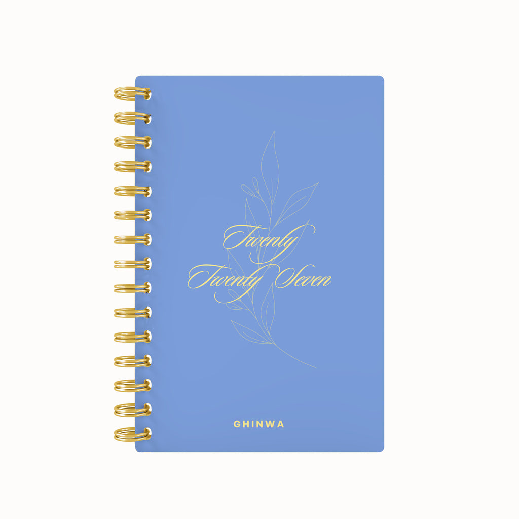 2027 script blooming foil weekly planner