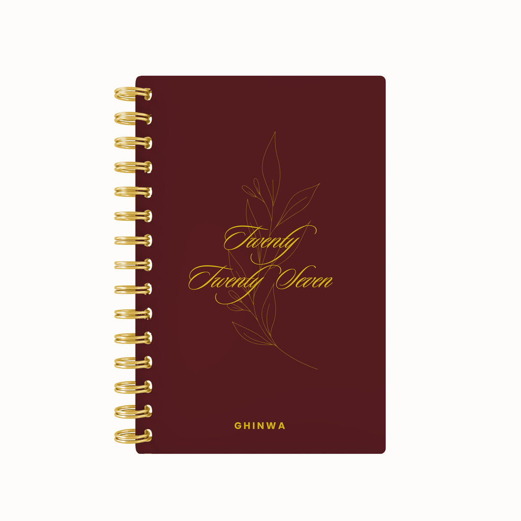 2027 script blooming foil weekly planner
