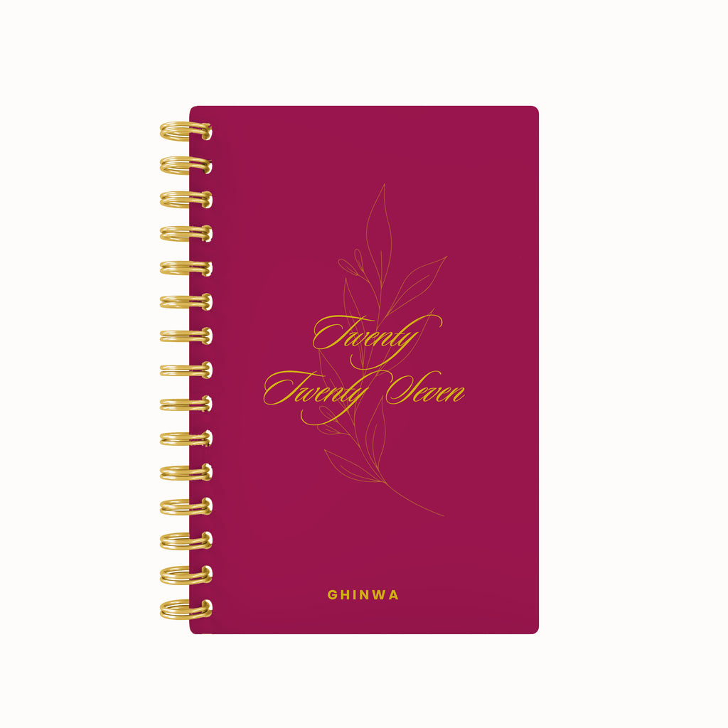 2027 script blooming foil weekly planner