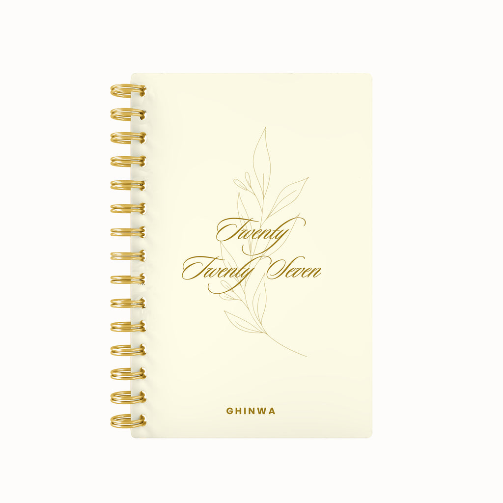 2027 script blooming foil weekly planner