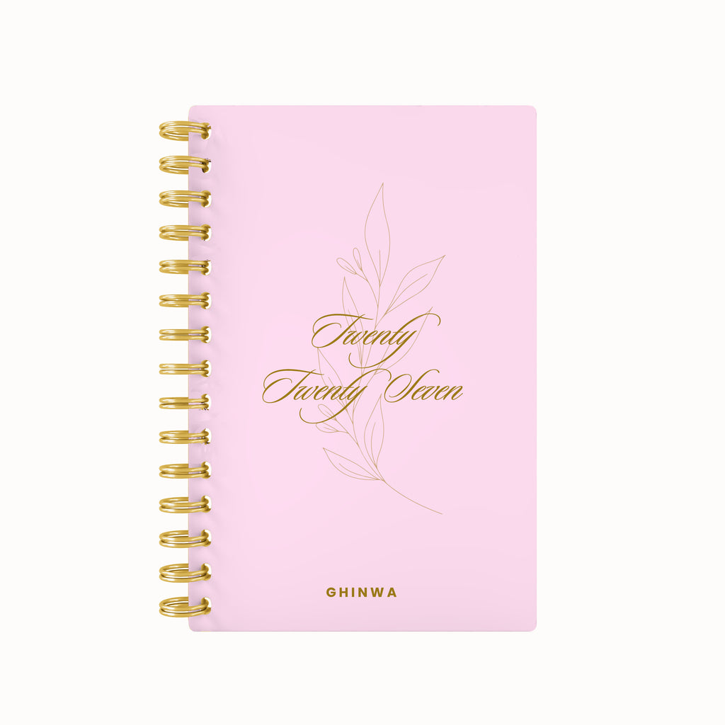 2027 script blooming foil weekly planner