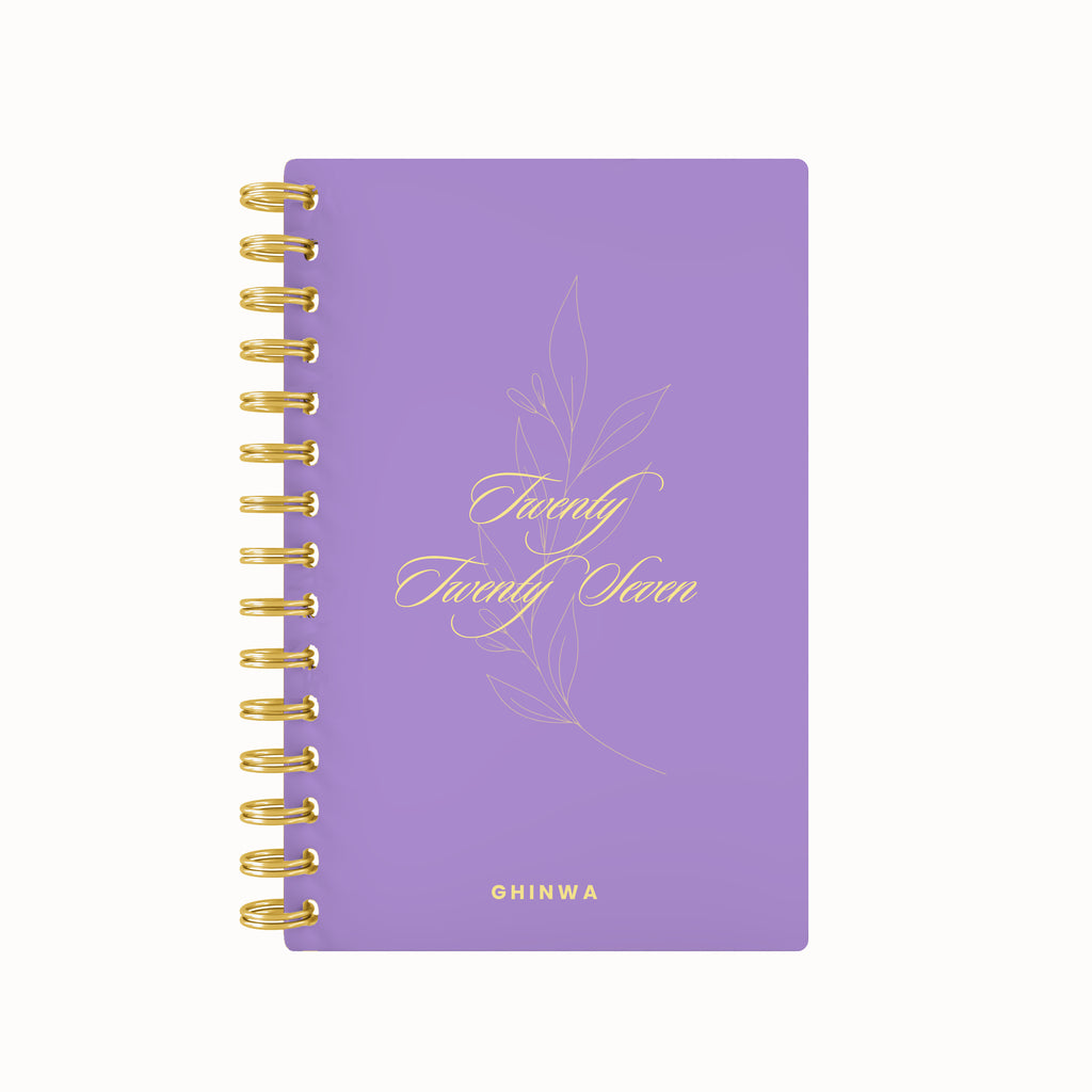 2027 script blooming foil weekly planner