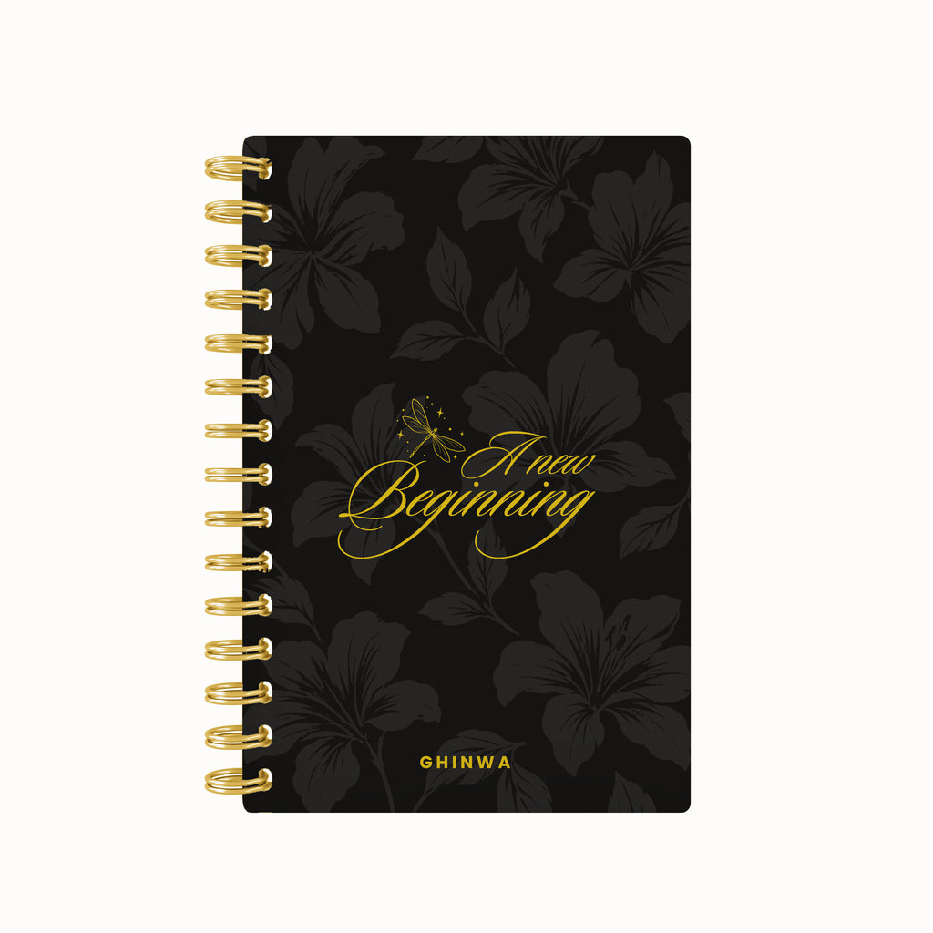 A New Beginning Floral Foil Lined Notebook