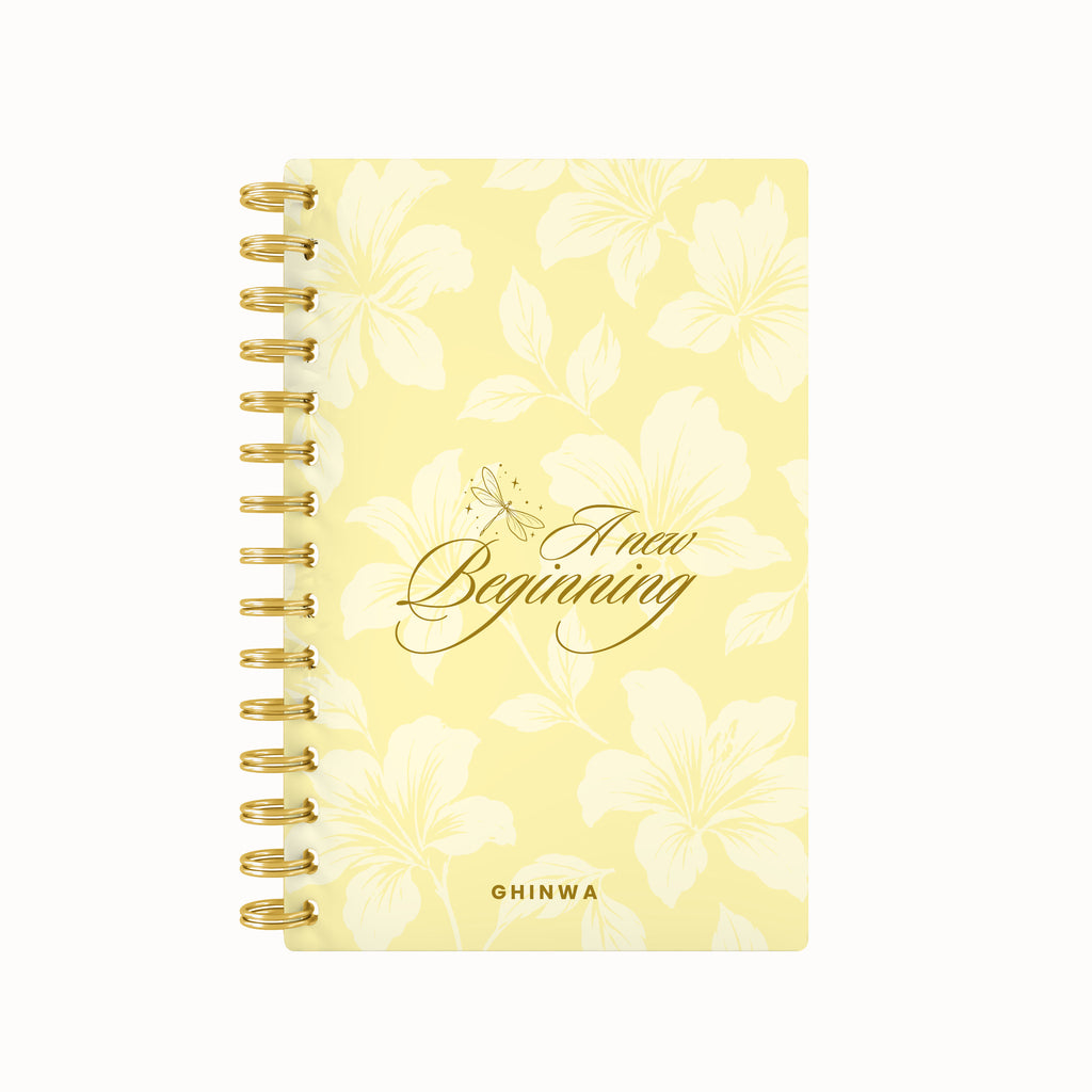A New Beginning Floral Foil Lined Notebook