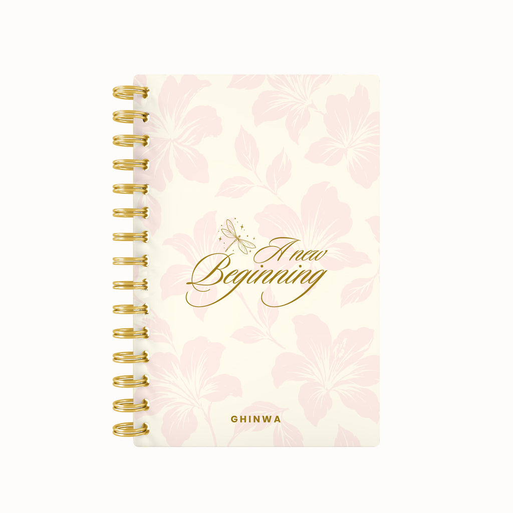 A New Beginning Floral Foil Lined Notebook