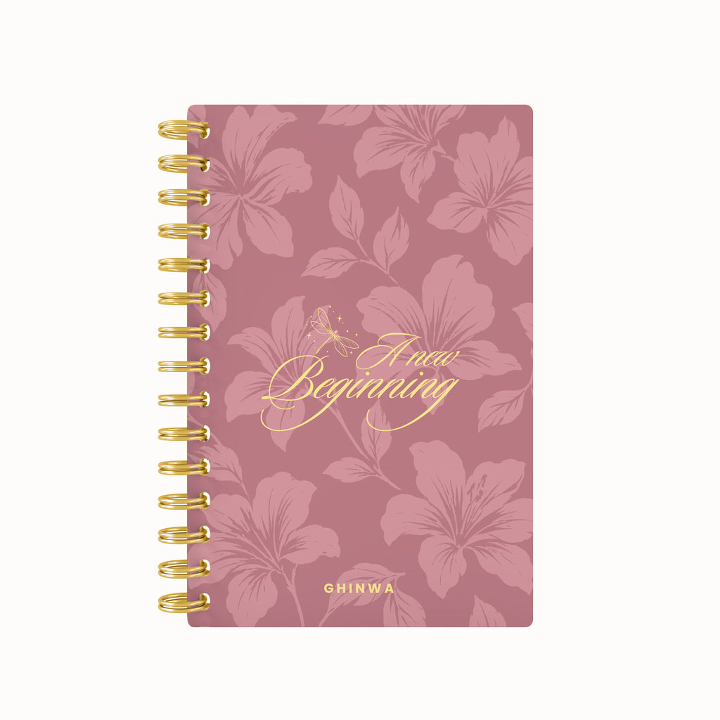 A New Beginning Floral Foil Lined Notebook
