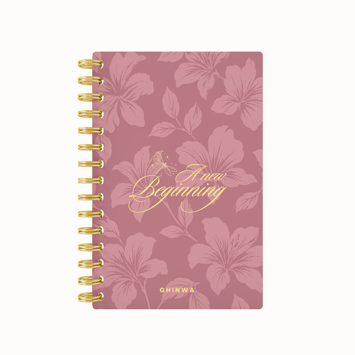 A New Beginning Floral Foil Lined Notebook