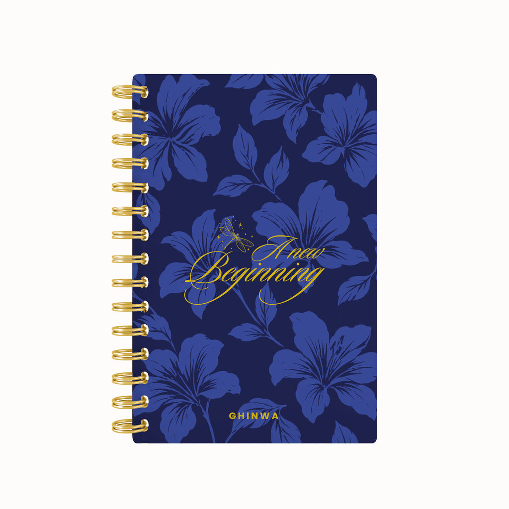 A New Beginning Floral Foil Lined Notebook