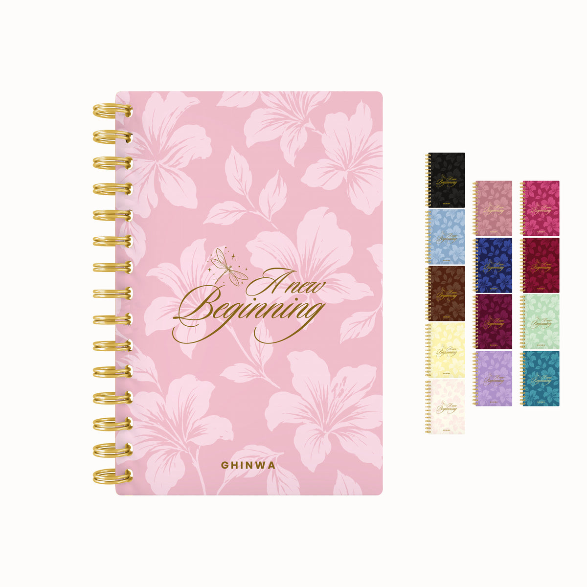 A New Beginning Floral Foil Lined Notebook