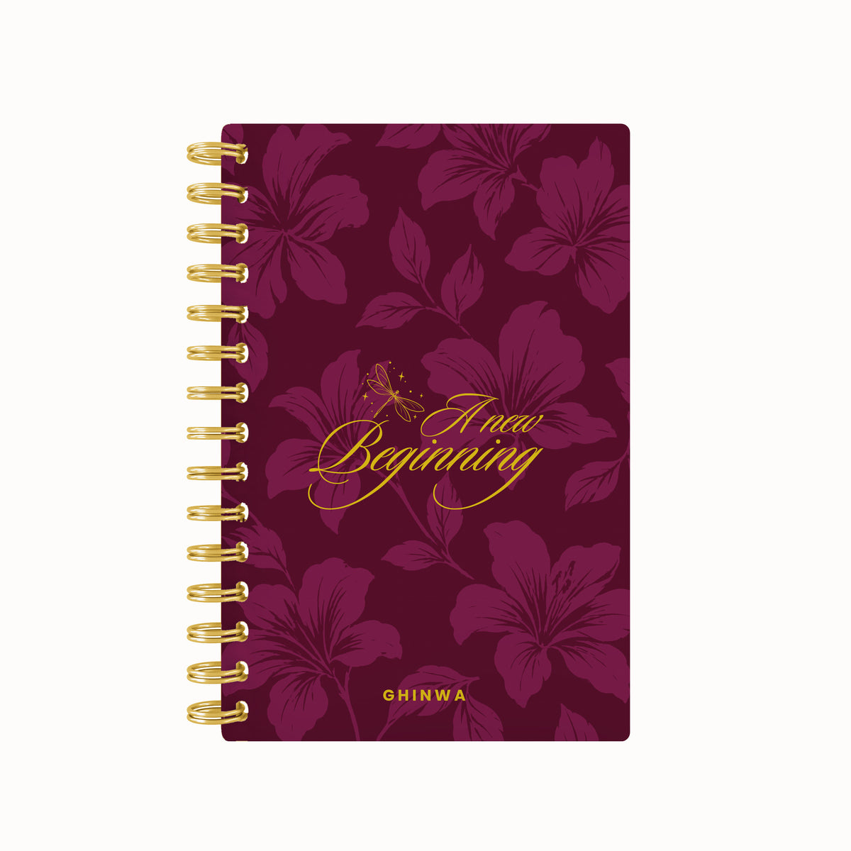 A New Beginning Floral Foil Lined Notebook