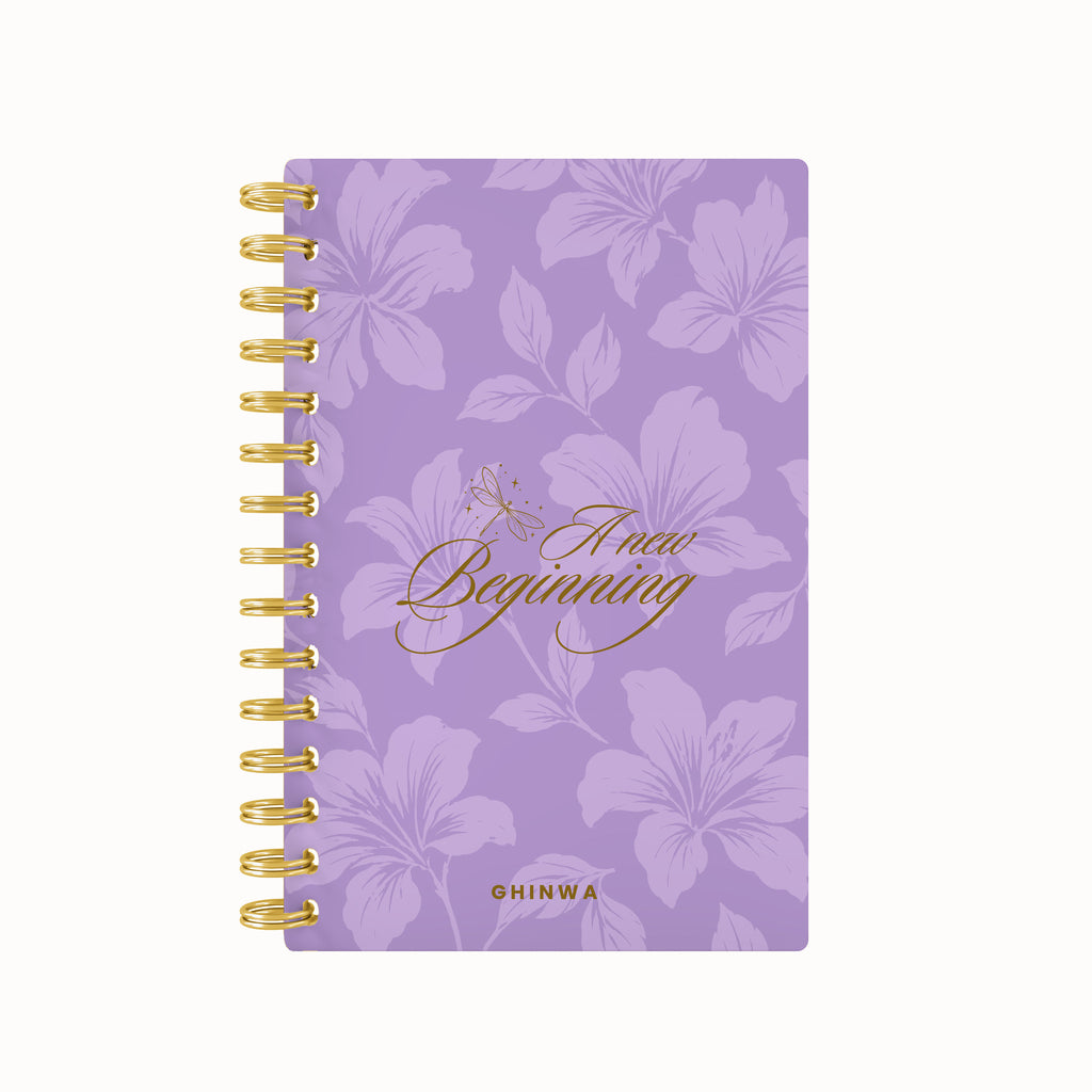 A New Beginning Floral Foil Lined Notebook