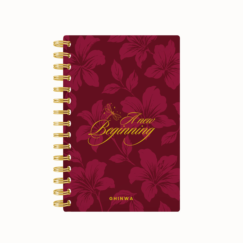 A New Beginning Floral Foil Lined Notebook