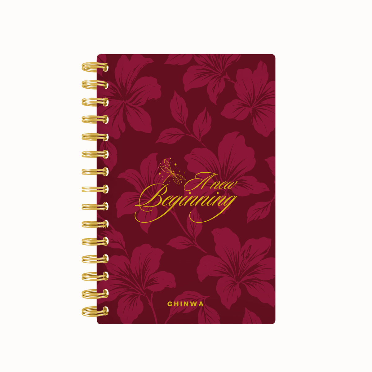 A New Beginning Floral Foil Lined Notebook