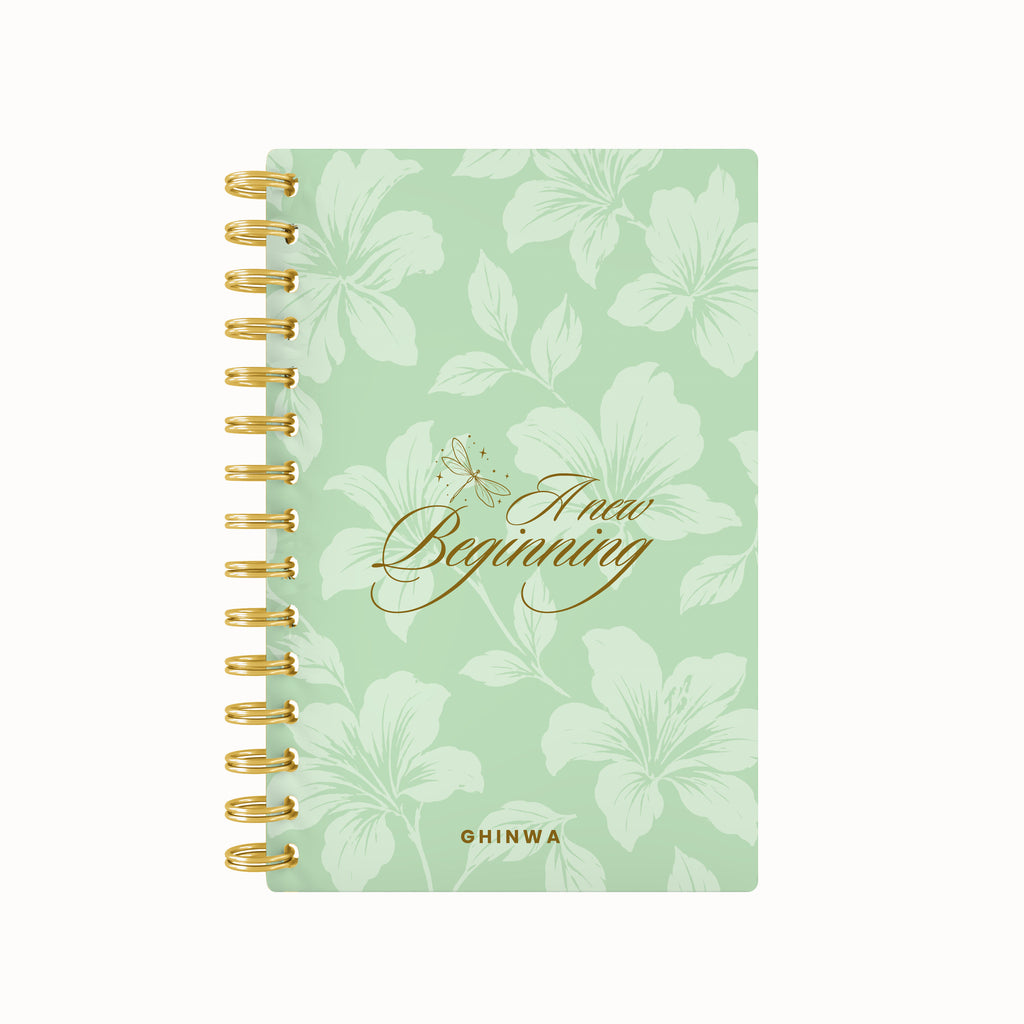 A New Beginning Floral Foil Lined Notebook