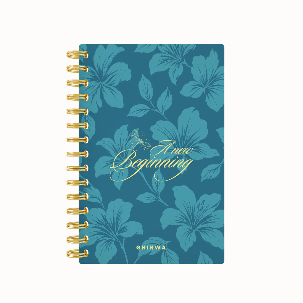 A New Beginning Floral Foil Lined Notebook