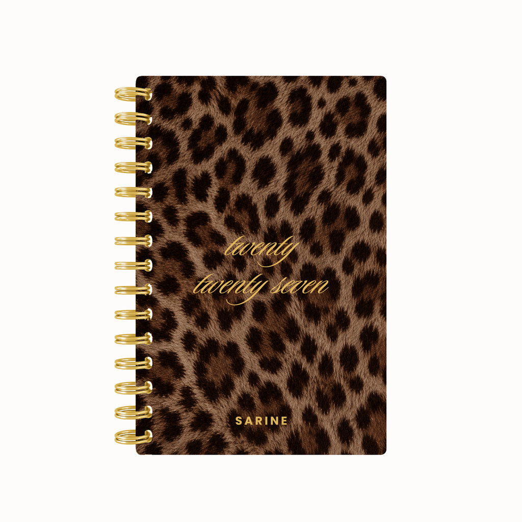 Animal print cheetah foil weekly planner