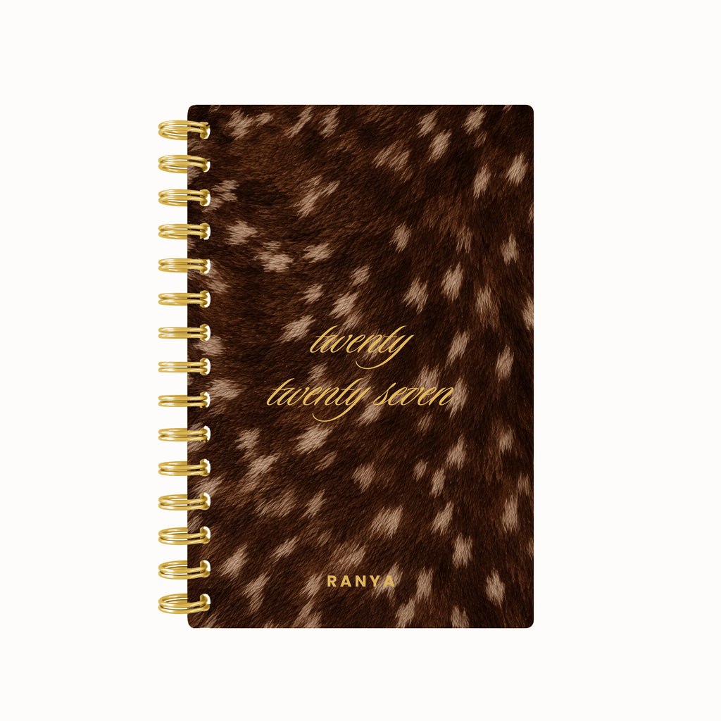 Animal Print Deer Foil Lined Notebook