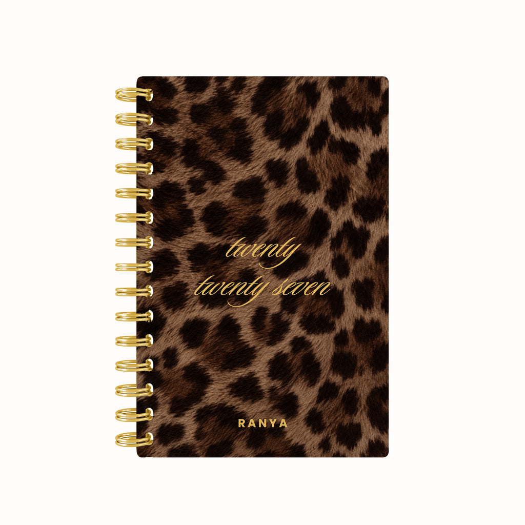 Animal Print Leopard Foil Lined Notebook