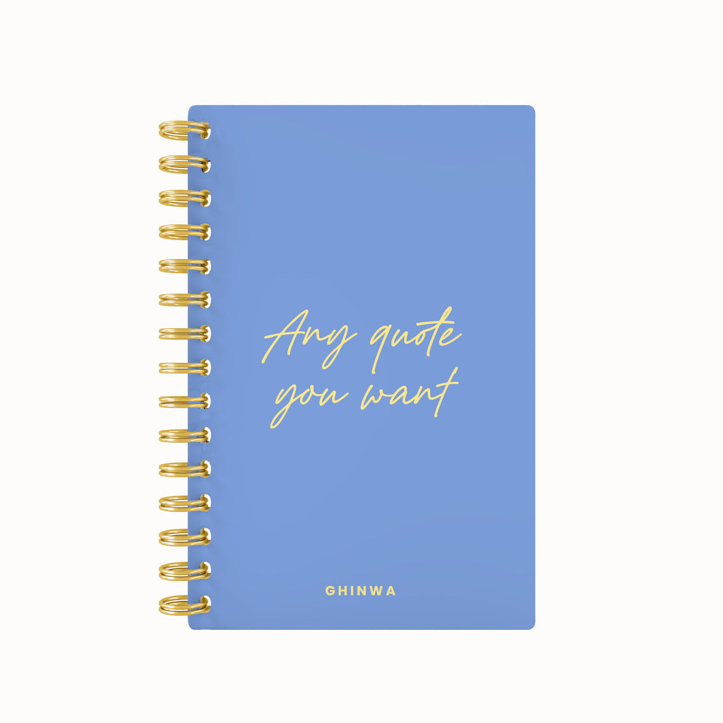 Any quote in this style foil daily planner
