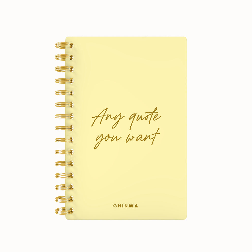 Any quote in this style foil daily planner