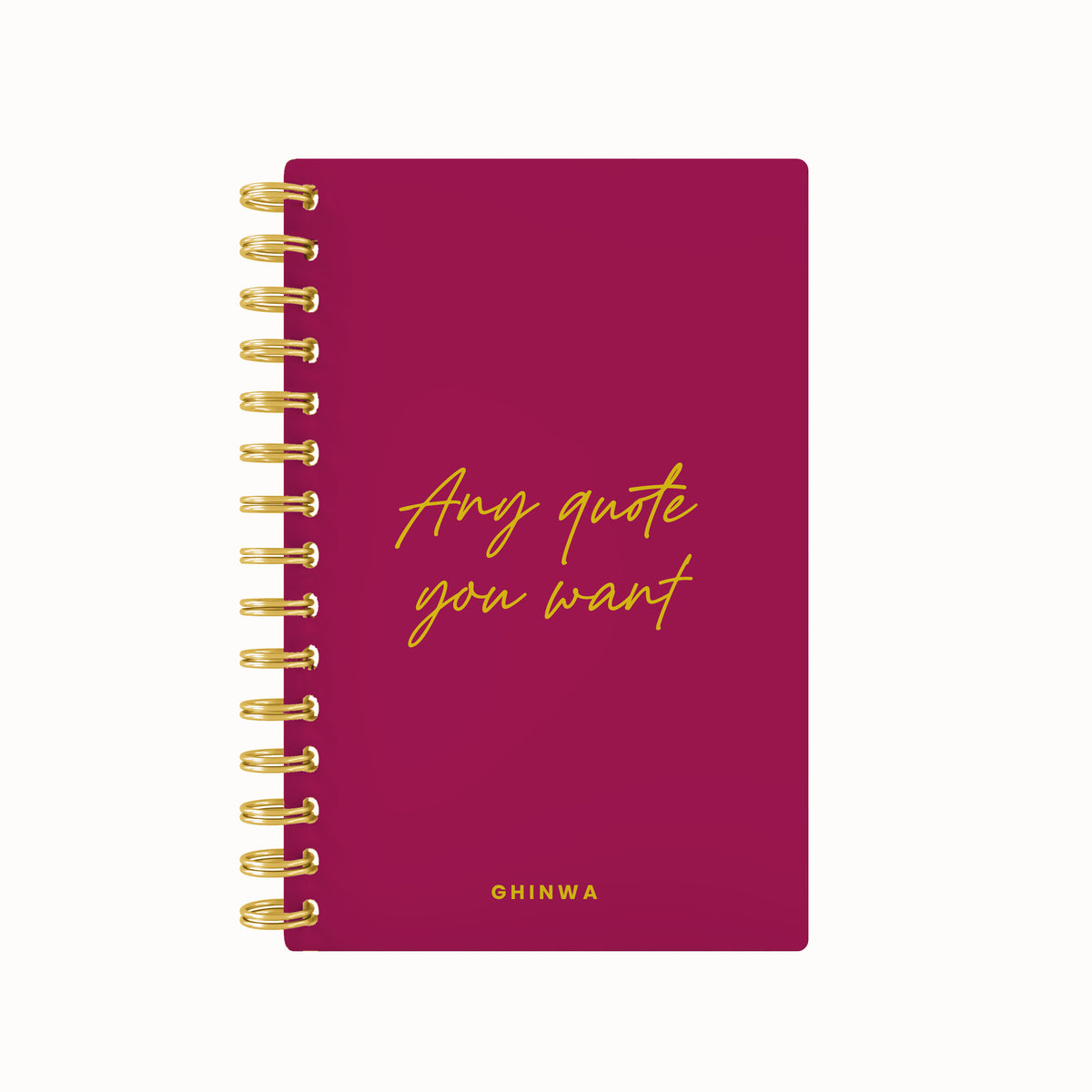 Any quote in this style foil daily planner