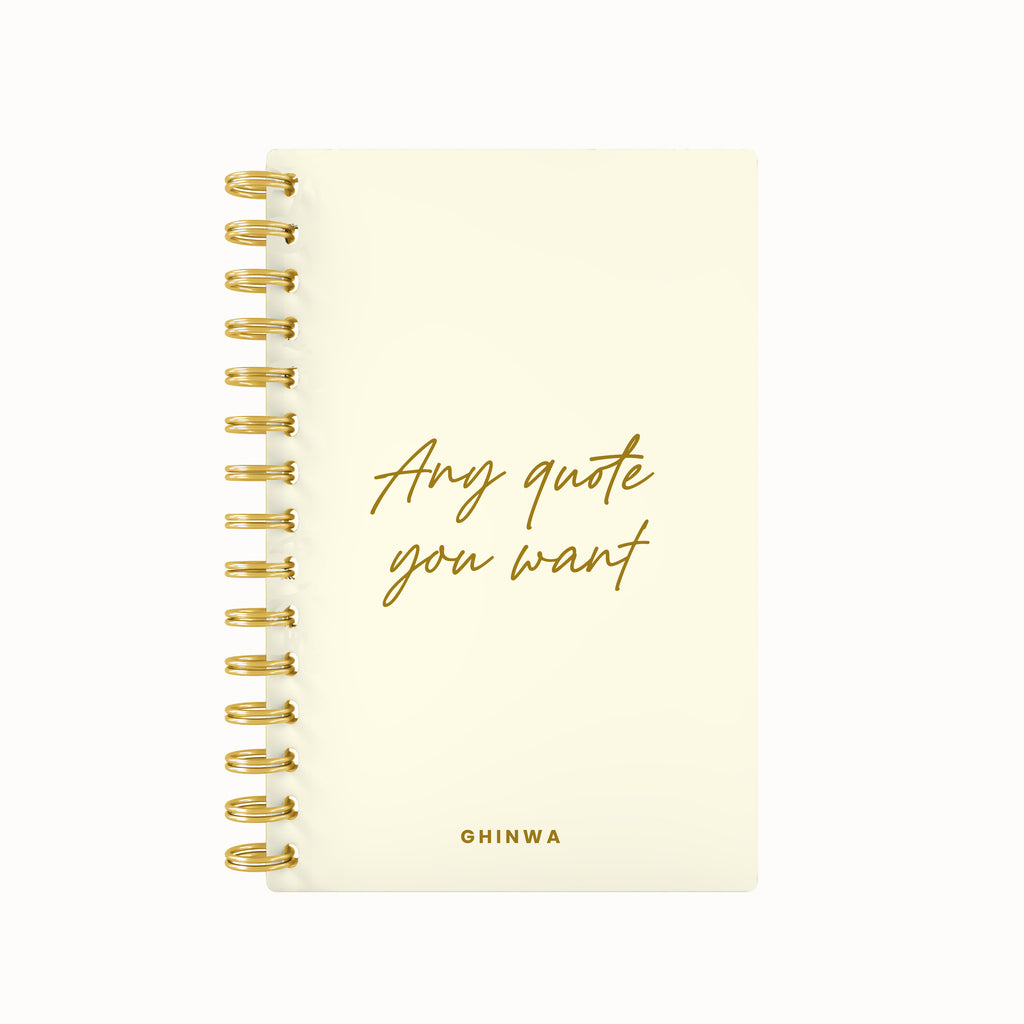 Any quote in this style foil daily planner