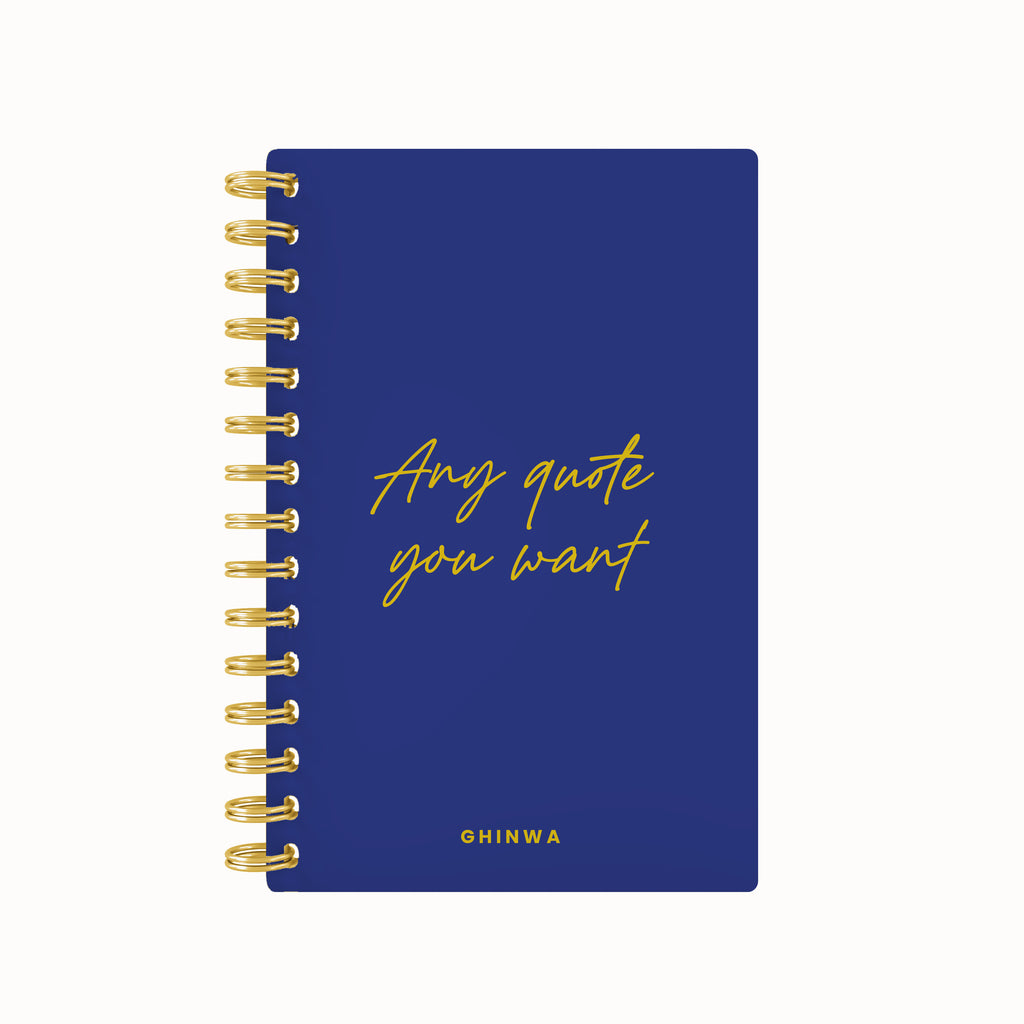 Any quote in this style foil daily planner