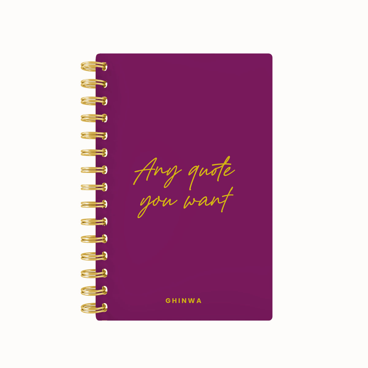 Any quote in this style foil daily planner