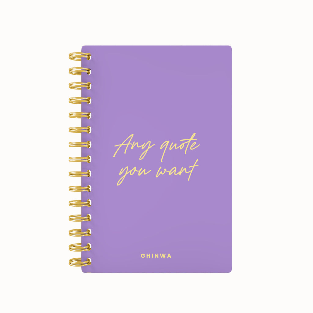 Any quote in this style foil daily planner