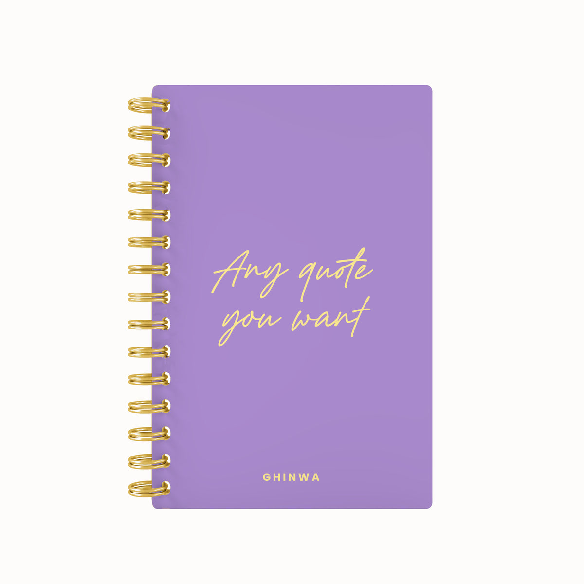 Any quote in this style foil daily planner