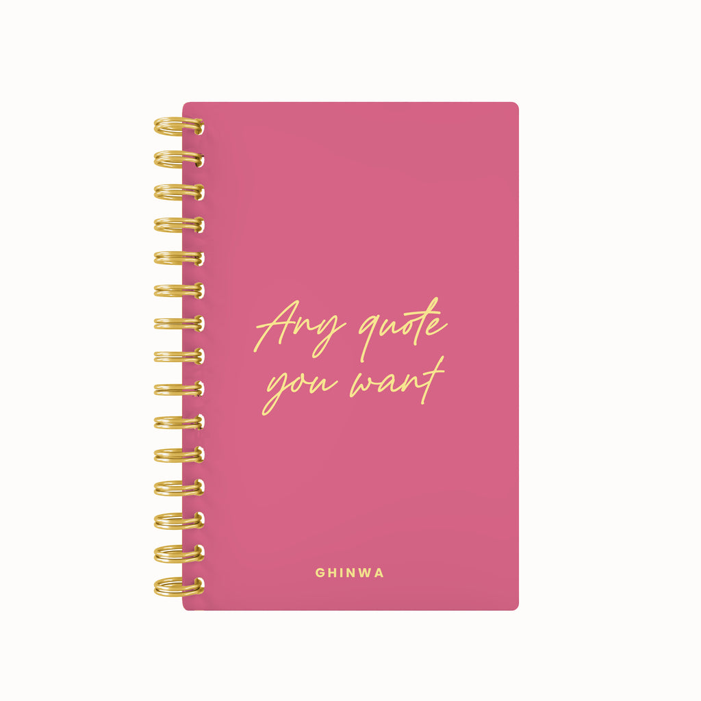 Any quote in this style foil daily planner