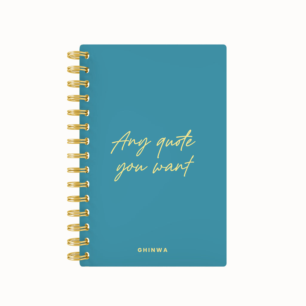 Any quote in this style foil daily planner