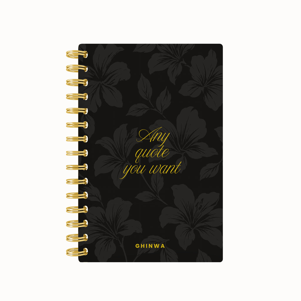 Any quote u want script full bloom foil daily planner