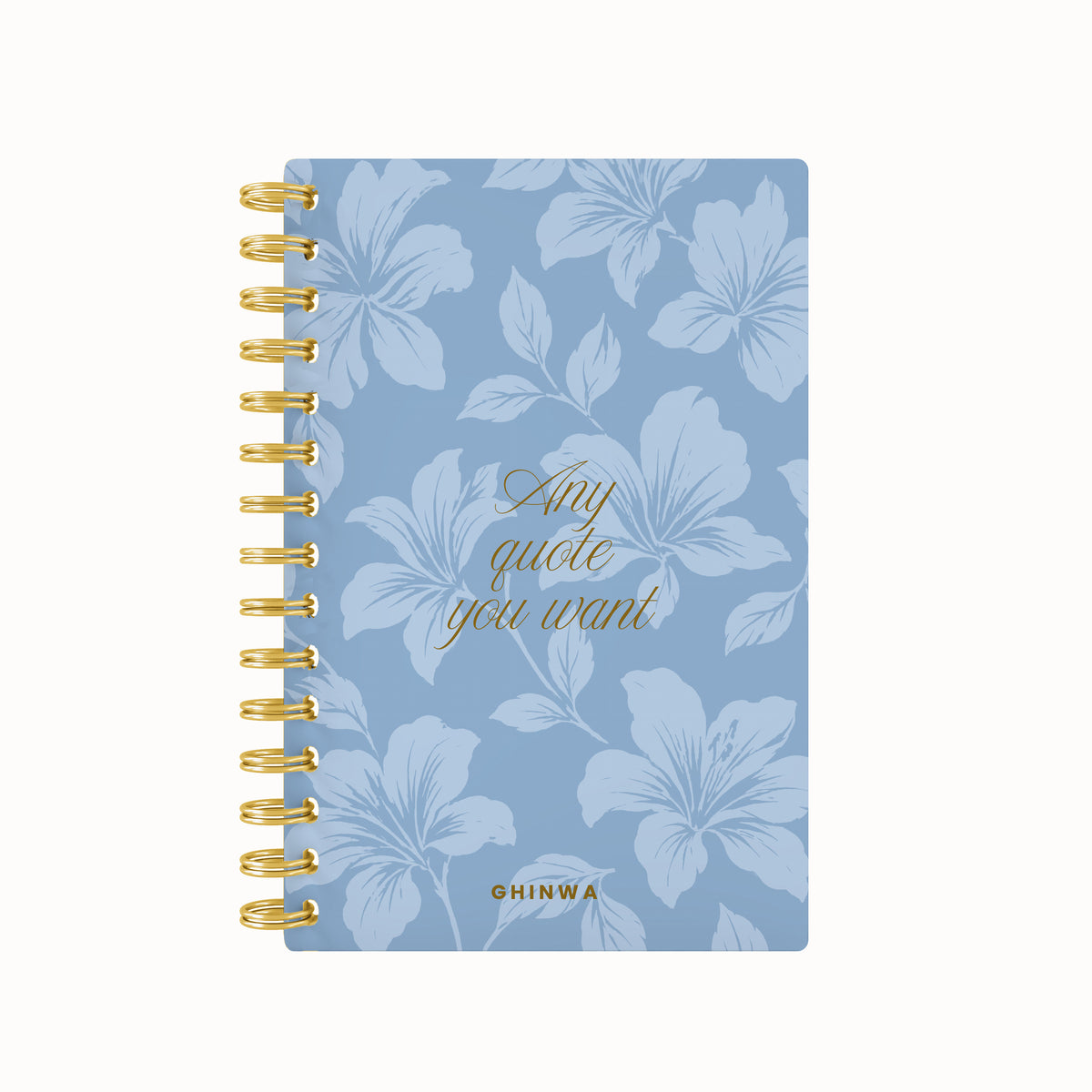Any quote u want script full bloom foil daily planner