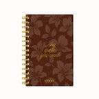 Any quote u want script full bloom foil daily planner