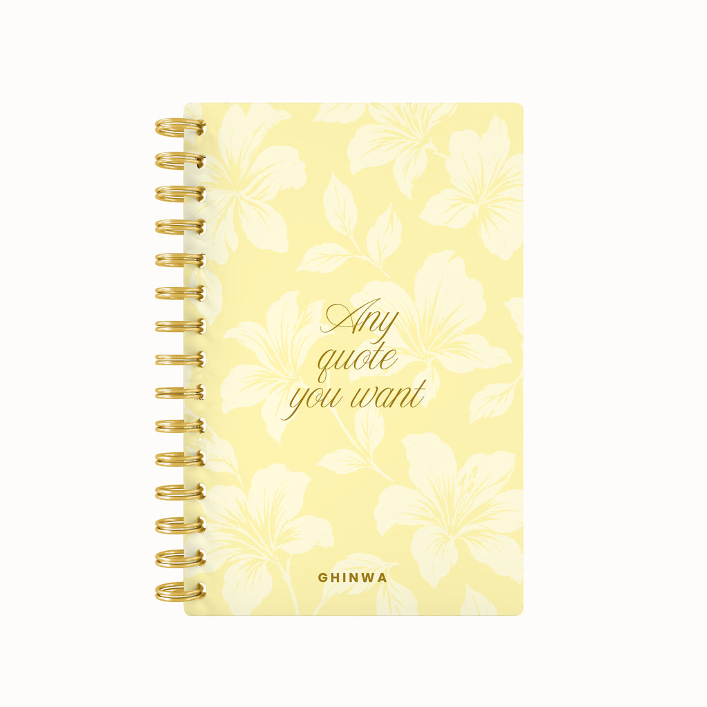 Any quote u want script full bloom foil daily planner
