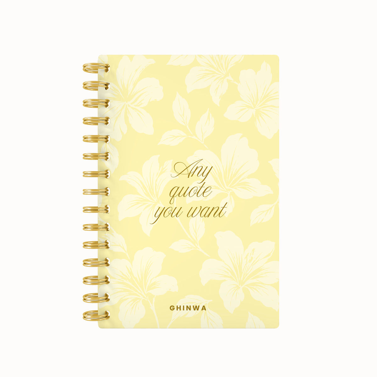 Any quote u want script full bloom foil daily planner