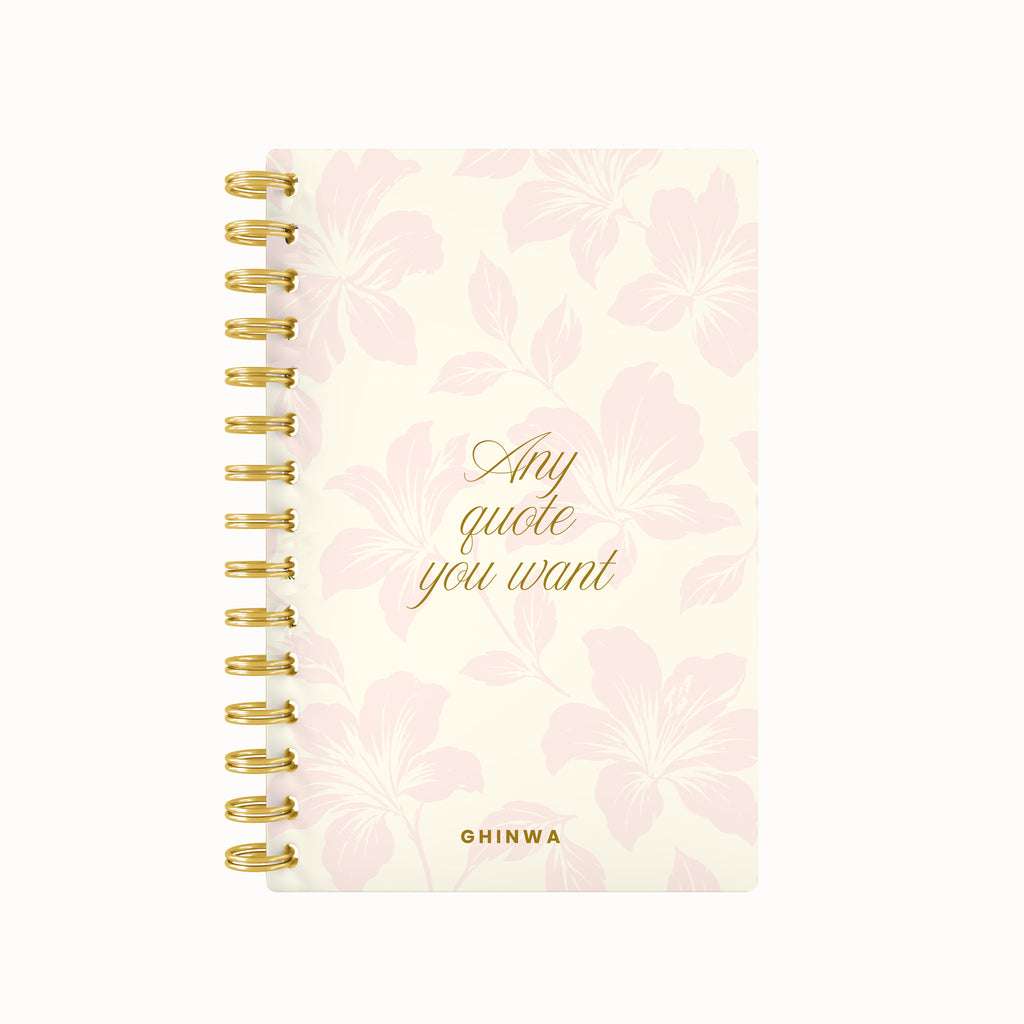 Any quote u want script full bloom foil daily planner