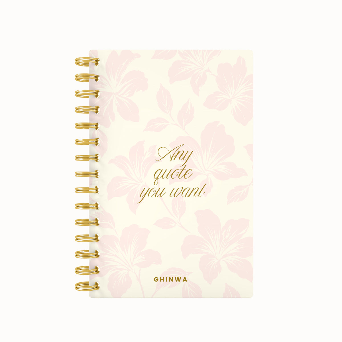 Any quote u want script full bloom foil daily planner