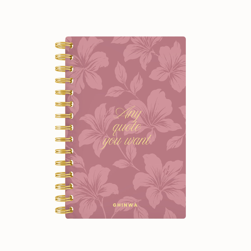 Any quote u want script full bloom foil daily planner