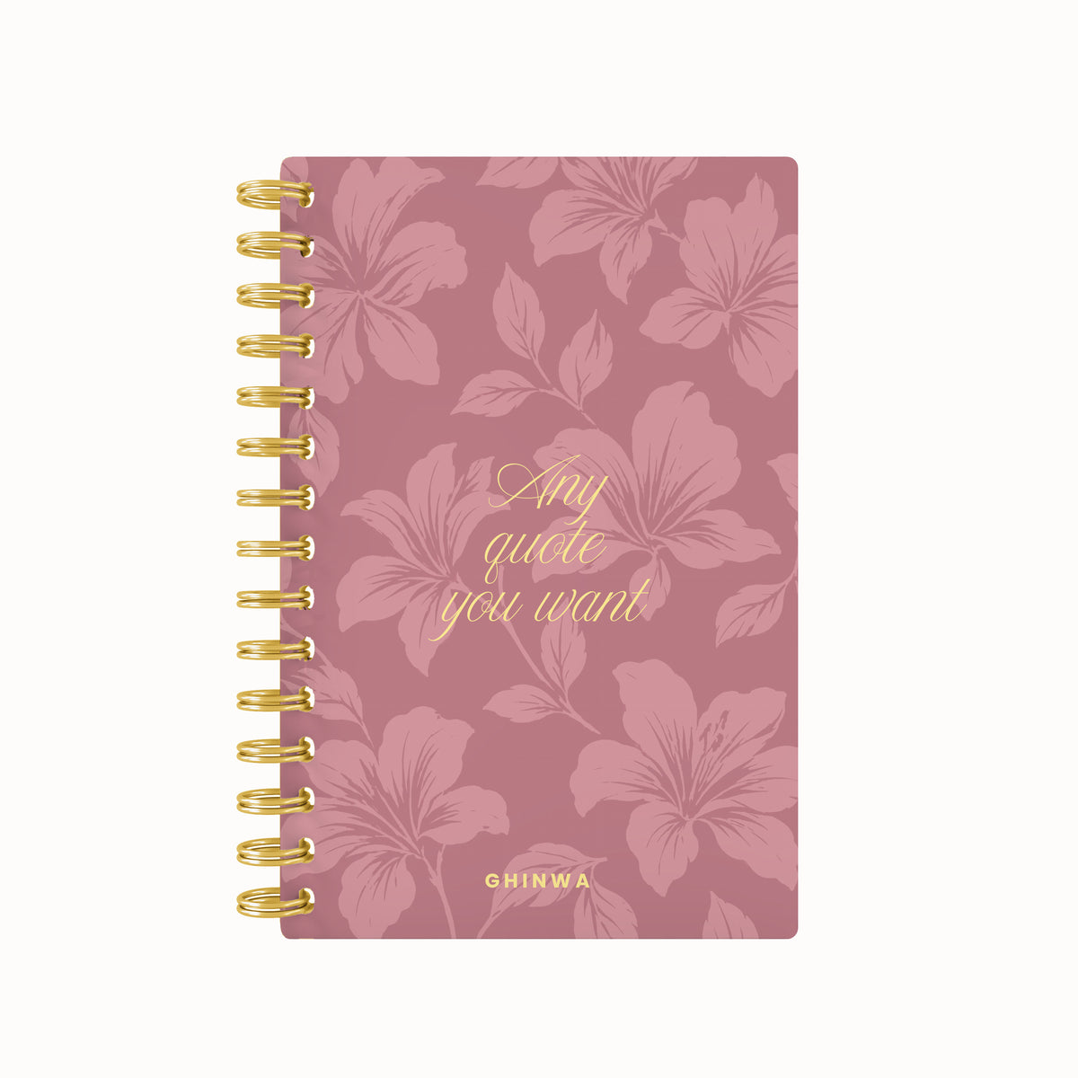 Any quote u want script full bloom foil daily planner
