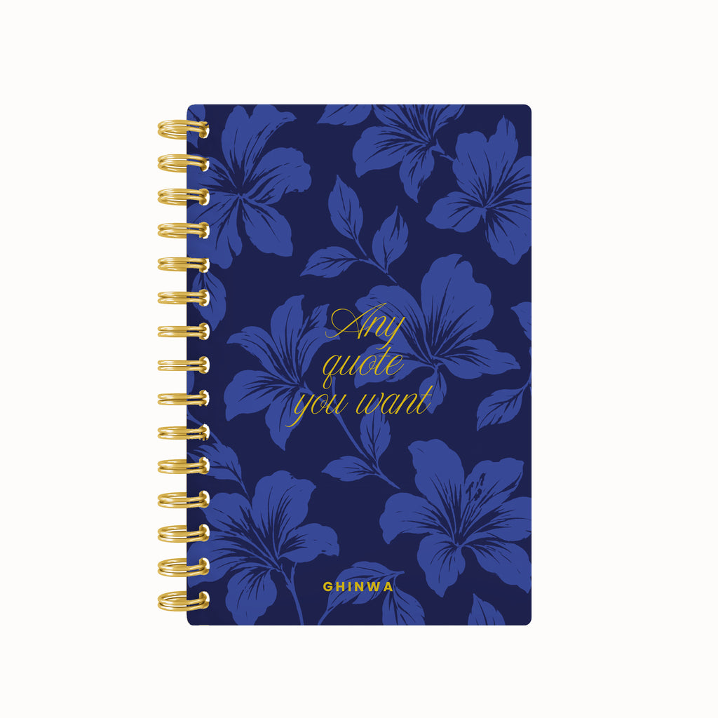 Any quote u want script full bloom foil daily planner