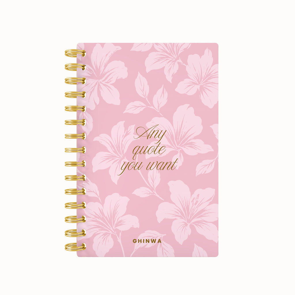 Any quote u want script full bloom foil daily planner